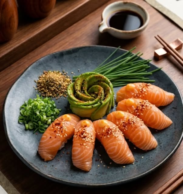 Rolls de salmón con palta